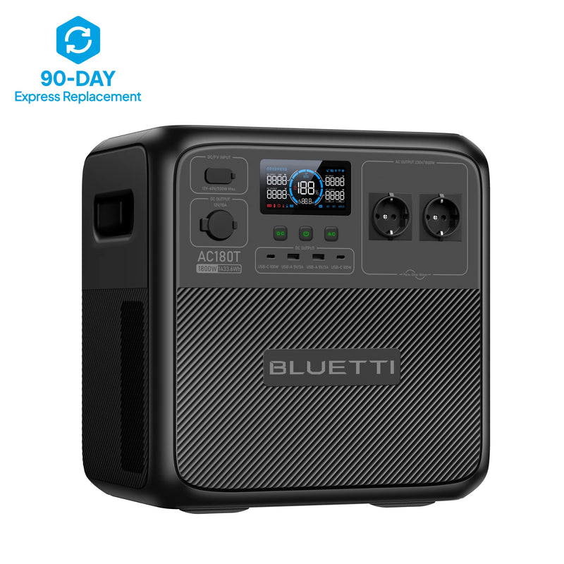 BLUETTI AC180T Estación de energía solar portátil | 1.800W 1.443Wh